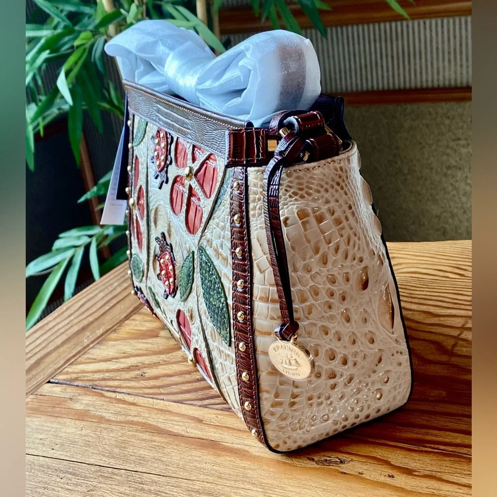 🐞🍃ADORABLE SANDSTONE LADYBIRD HILLARY Brahmin CROSSBODY🐞🍃NWT - Picture 6 of 13